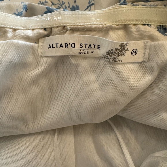 New Altar’d State Lilia Floral Bow Back Strapless Mini Dress - Picture 8 of 11